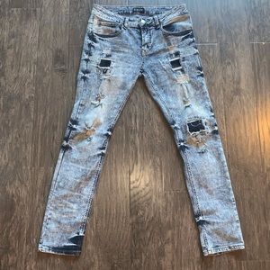 Black Premium distressed skinny jeans